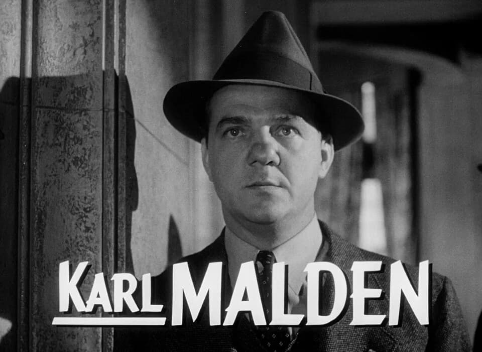 Karl Malden - Screenshot of Karl Malden from the trailer for the film I Confess.