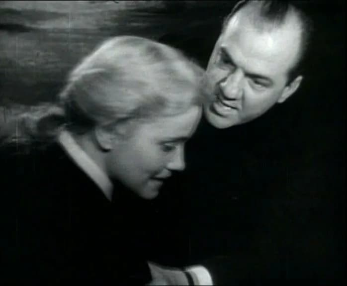 Karl Malden - Eva Marie Saint and Karl Malden in a screenshot from the trailer for the film w:en:On the Waterfront.
