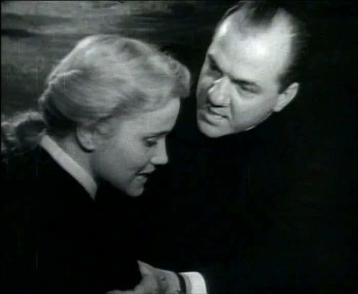 Karl Malden - Eva Marie Saint and Karl Malden in a screenshot from the trailer for the film w:en:On the Waterfront.