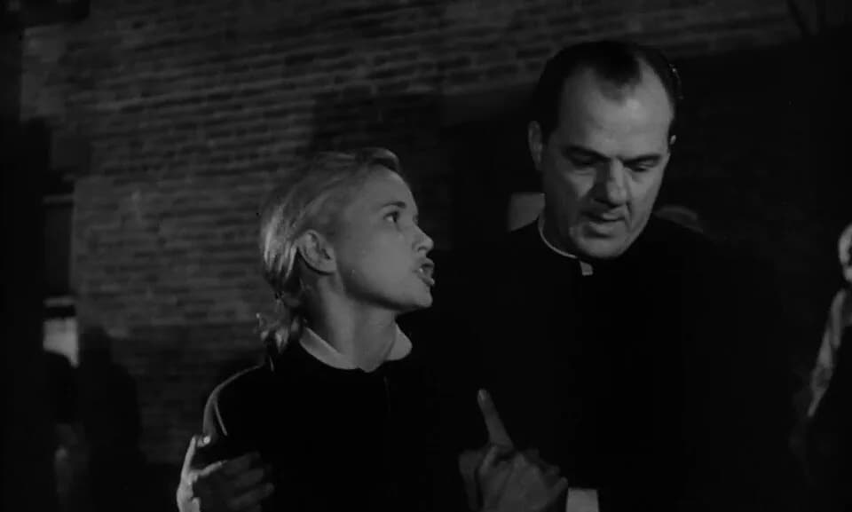 Karl Malden - Eva Marie Saint and Karl Malden in a screenshot from the trailer for the film w:en:On the Waterfront.