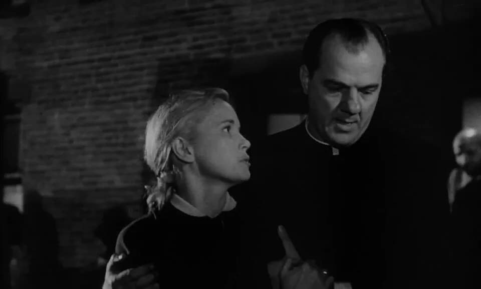 Karl Malden - Eva Marie Saint and Karl Malden in a screenshot from the trailer for the film w:en:On the Waterfront.