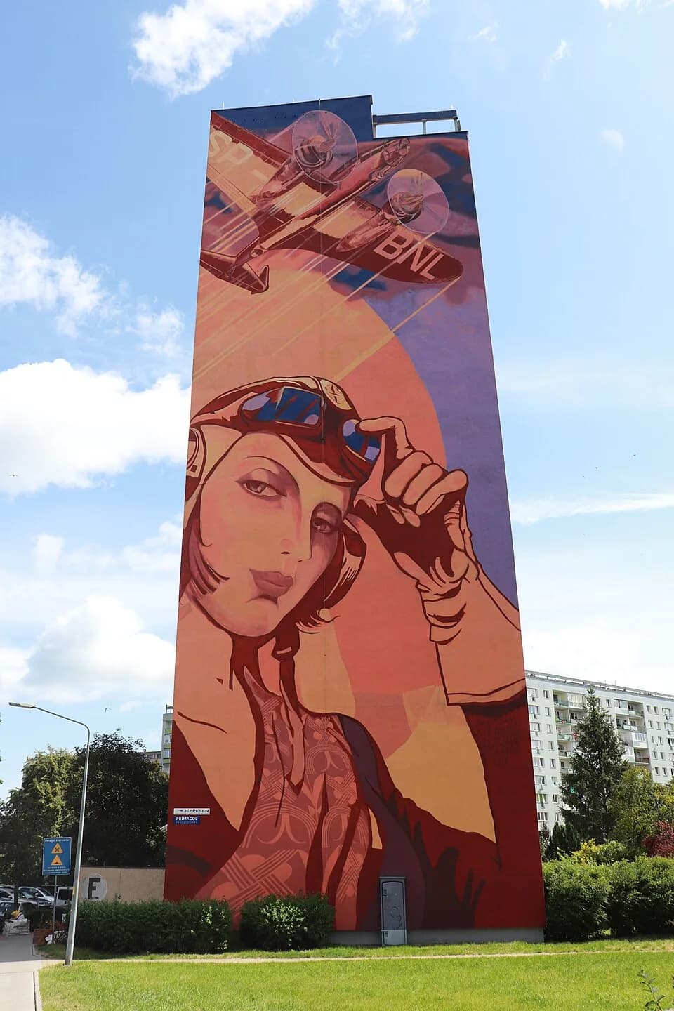 Tamara de Lempicka - Gdańsk - Monumental Painting Collection - mural by Rafał Roskowiński &amp; Jacek Zdybel (2016)