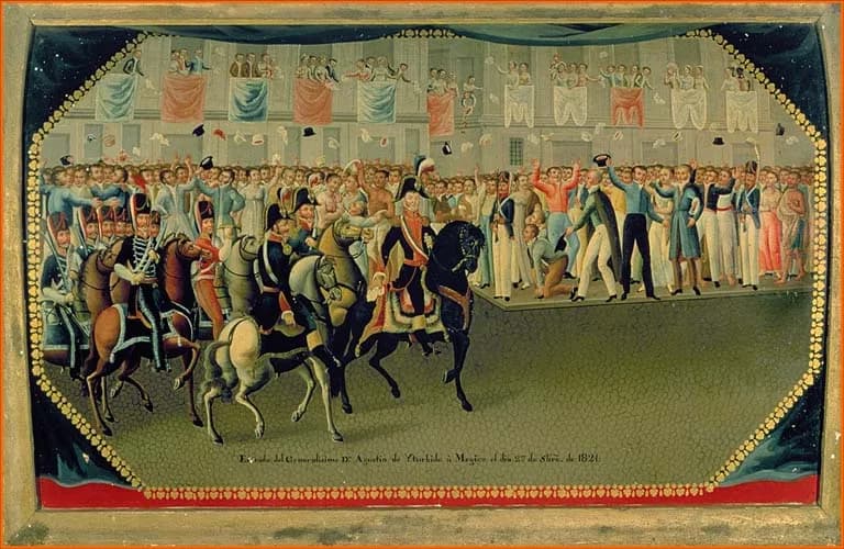 Agustín I of Mexico - Agustin de Iturbide entrance to Mexico City on 27 September 1821