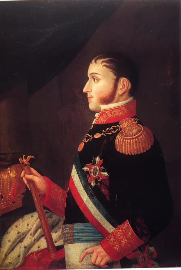 Agustín I of Mexico - Half-length portrait of Agustín de Iturbide, Emperor of Mexico.label QS:Les,"Retrato de medio cuerpo de Agustín de Iturbide, Emperador de México."label QS:Len,"Half-length portra