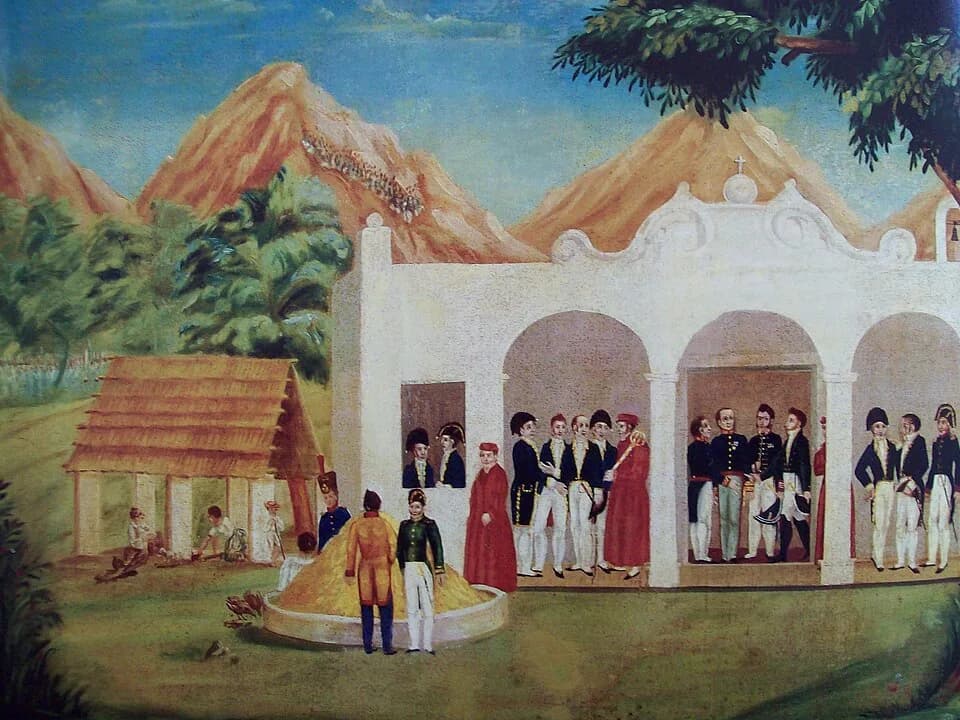 Agustín I of Mexico - Entrevista de los señores generales O'Donojú y Novella con las Tres Garantías de Agustín de Iturbide. Anónimo del sigo XIX, óleo sobre tela. Museo Nacional de Historia, INAH Méxi