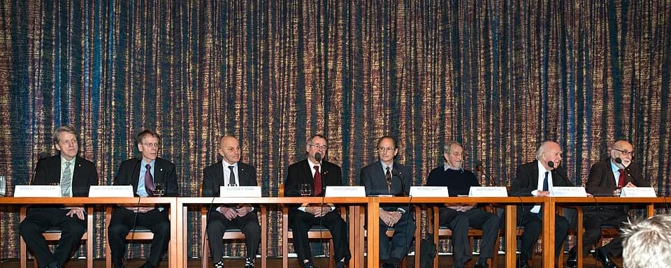Martin Karplus - Nobel Laureates 2013 press conference at the Royal Swedish Academy of Sciences in December 2013
