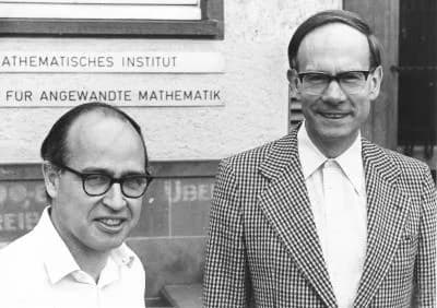 Michael Atiyah - Picture of Michael Atiyah (left) and Friedrich Hirzebruch (right), from the Oberwolfach photo collection
