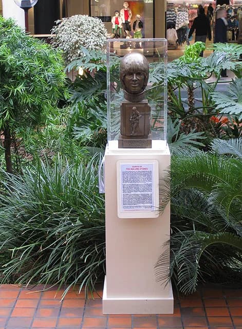 Brian Jones - Brian Jones, born in Cheltenham Lewis Brian Hopkin Jones, founder of the Rolling Stones was born in Cheltenham in 1942. He is buried in Cheltenham cemetery, near Prestbury.
The 'Golden B