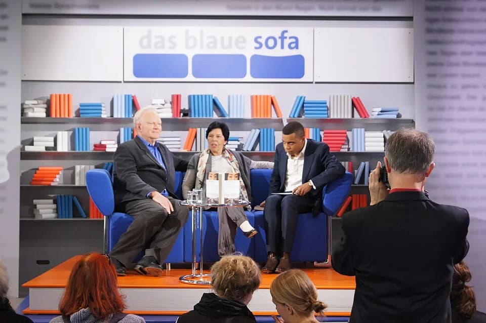 Ulrich Beck - Ulrich Beck und Elisabeth Beck-Gernsheim im Gespräch mit René Aguigah. Dieses Fotos dürfen Sie honorarfrei nutzen, wenn Sie folgenden credit beachten: Copyright: Das blaue Sofa / Club Be
