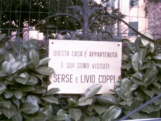 Fausto Coppi - Lapide sulla casa di Serse e Livio Coppi a Castellania (AL).