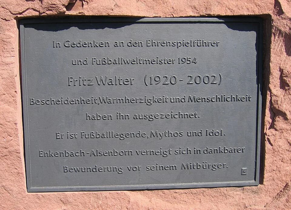 Fritz Walter - view of Alsenborn, Germany