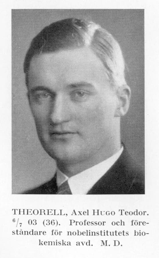 Hugo Theorell - uploaded from Portrattarkiv.se picture of Hugo Theorell