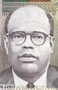Arthur Lewis - sto výchorokaribských dolarů (bankovka)