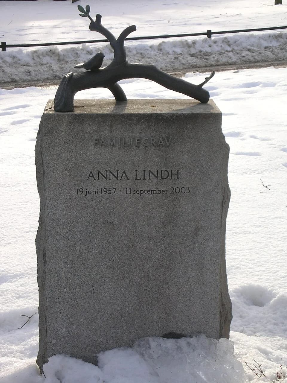Anna Lindh - The tombstone of Anna Lindh at Katarina kyrka in Stockholm, Sweden.
