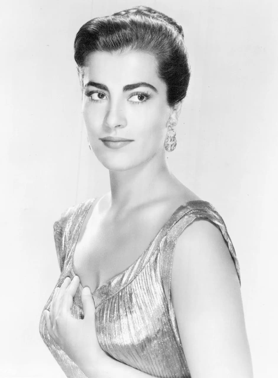Irene Papas - Photo of actress Irene Papas from the television program MGM Parade. There are no copyright marks on the item, which can be seen at the link.
