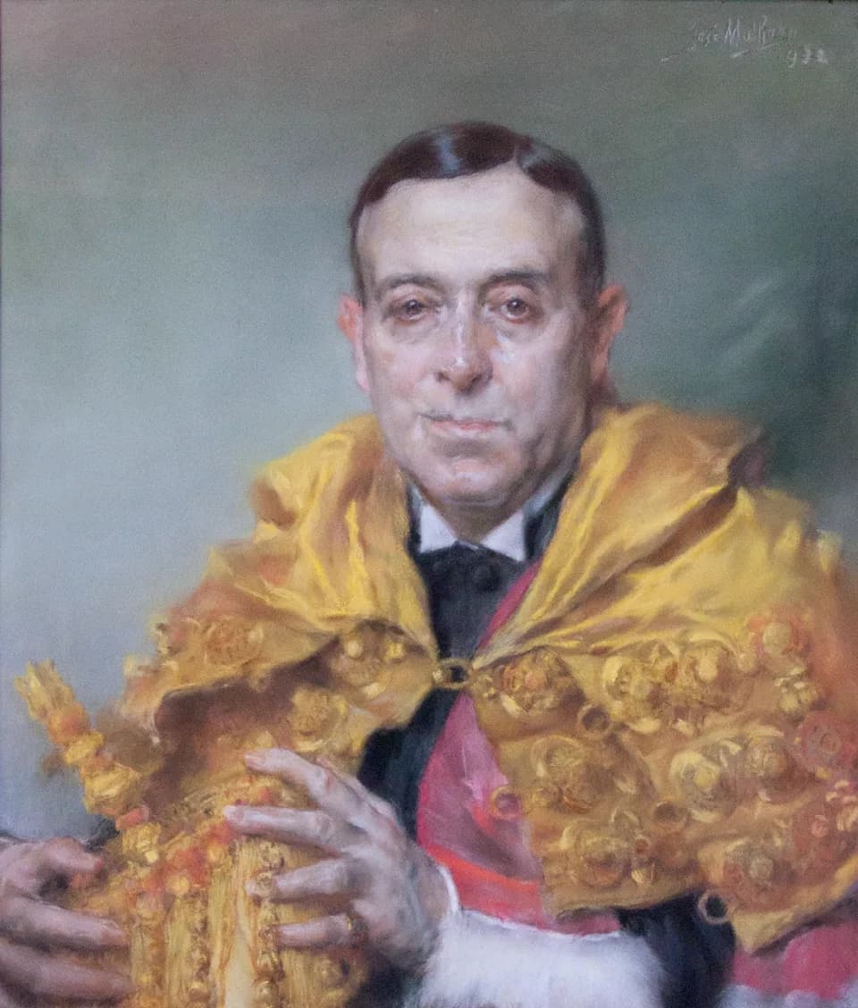 António Egas Moniz - Portrait of Egas Moniz (1932), by José Malhoa. Currently in Hospital de Santa Maria, in Lisbon, Portugal.