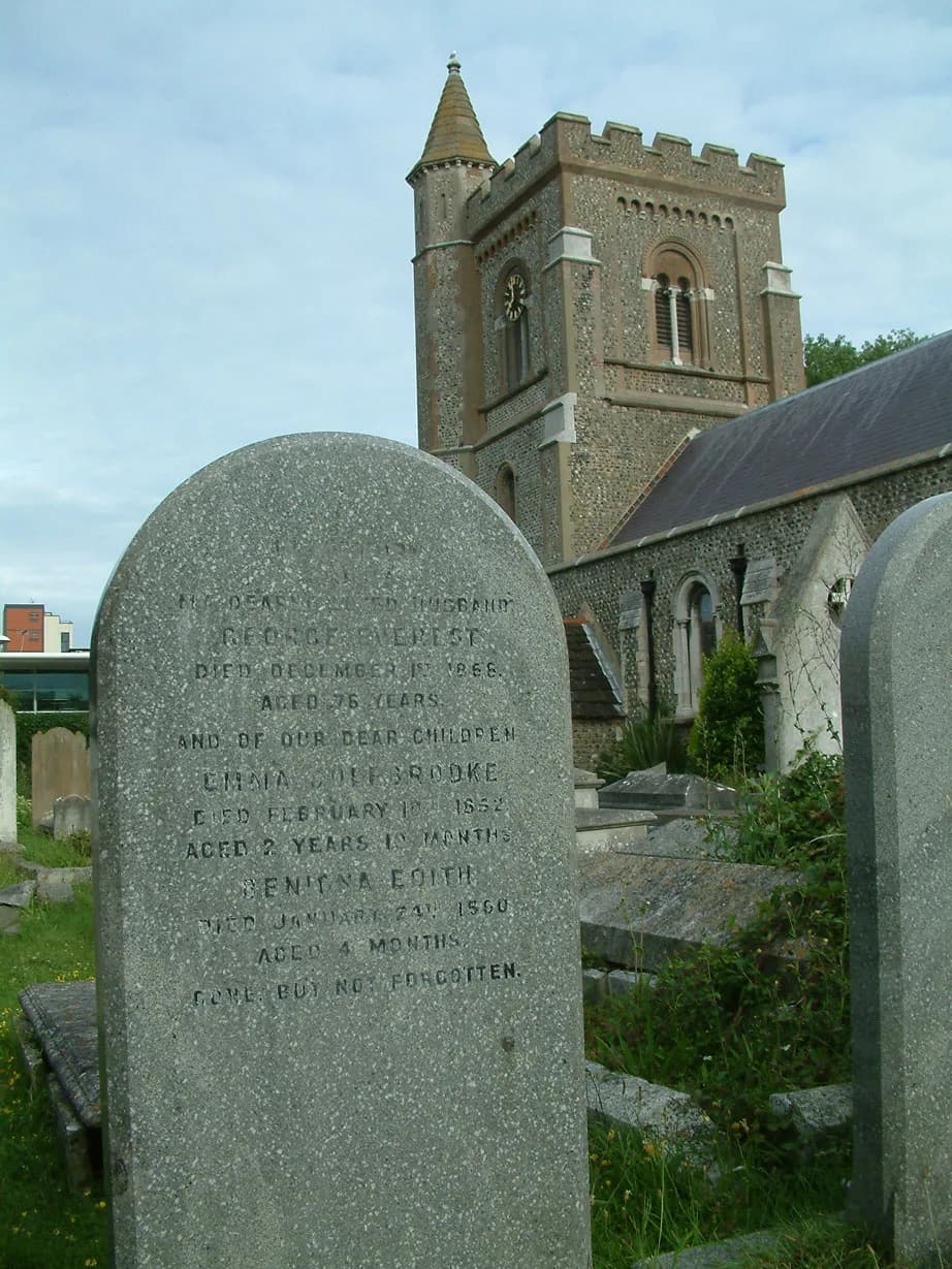 George Everest - Grave of Col Sir George Everest in the graveyard of St Andrew's Church, Hove
