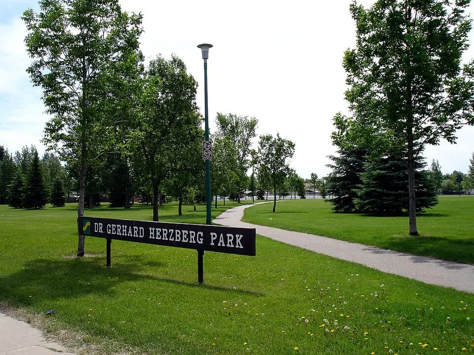 Gerhard Herzberg - Dr. Gerhard Herzberg Park, a public park in the College Park subdivision of Saskatoon, Saskatchewan, Canada.