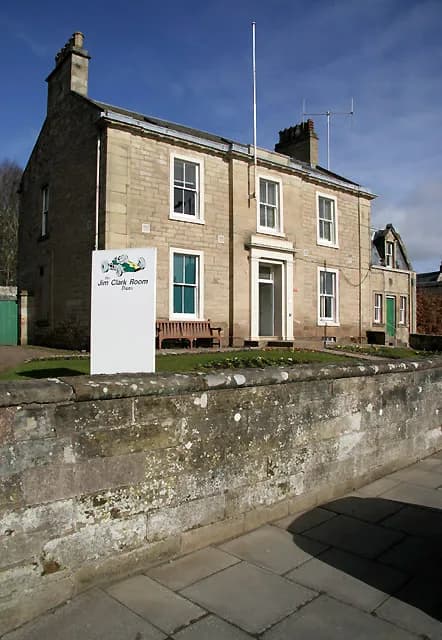 Jim Clark - The Jim Clark Room at Duns This museum in Newtown Street is dedicated to the life of Jim Clark, OBE, twice world motor racing champion in the 1960s, whose home town was Duns. It contains a