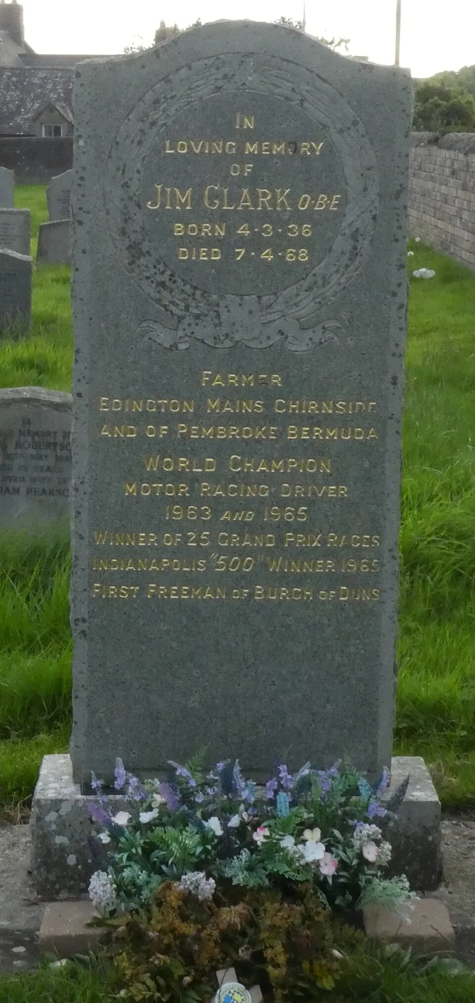 Jim Clark - Jim Clark Gravestone in 2019