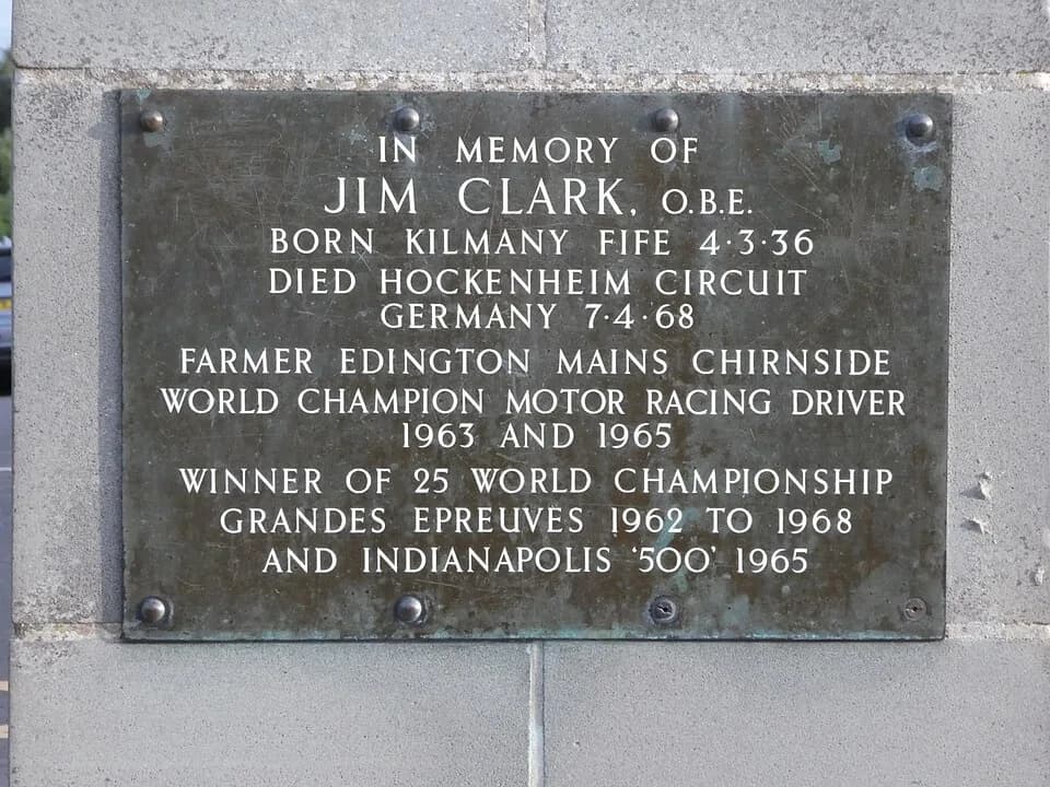 Jim Clark - Jim Clark clock plaque