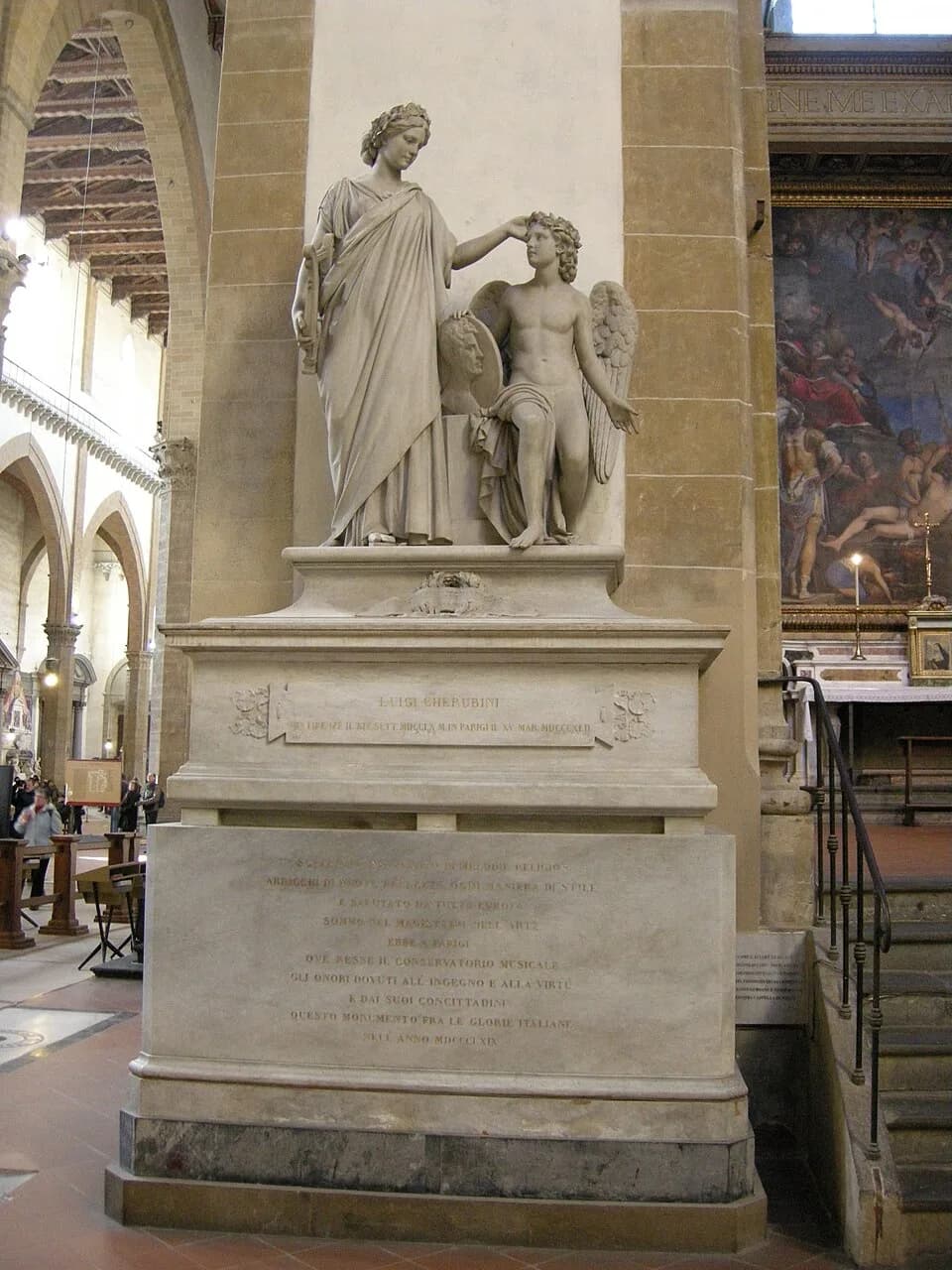 Luigi Cherubini - Monumento a luigi cherubini, di odoardo fantacchiotti