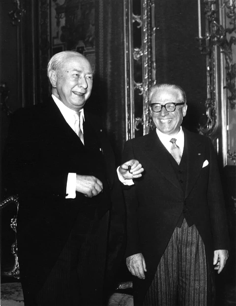 Giovanni Gronchi - Visita di stato del Presidente della Repubblica Federale Tedesca, Theodor Heuss