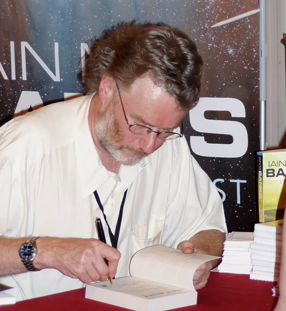 Iain Banks - Ian M. Banks at Worldcon 2005 in Glasgow, August 2005.