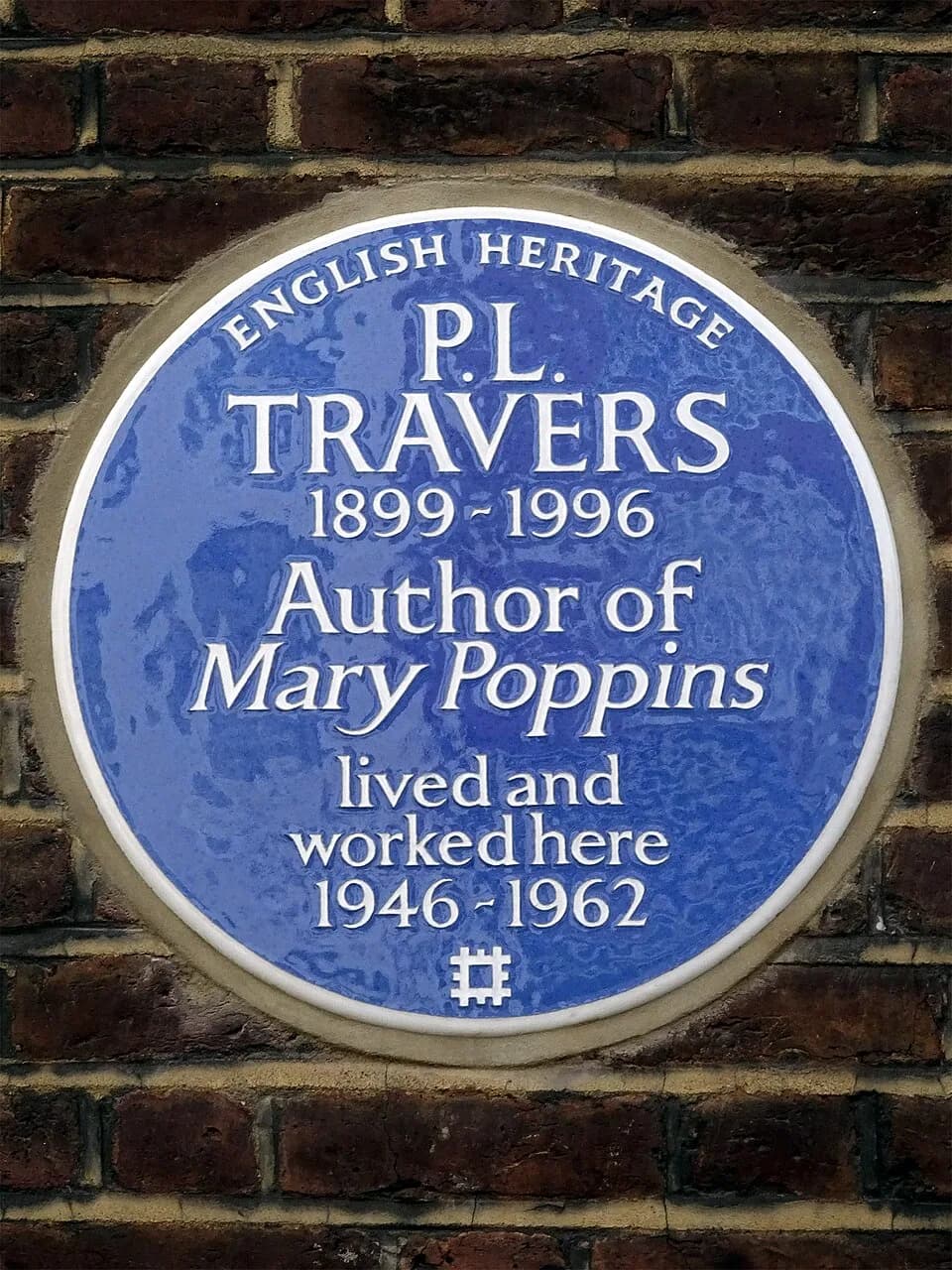 P. L. Travers - Blue plaque erected on 30th May 2018 by English Heritage at 50 Smith Street, Chelsea, London SW3 4EP, Royal Borough of Kensington and Chelsea