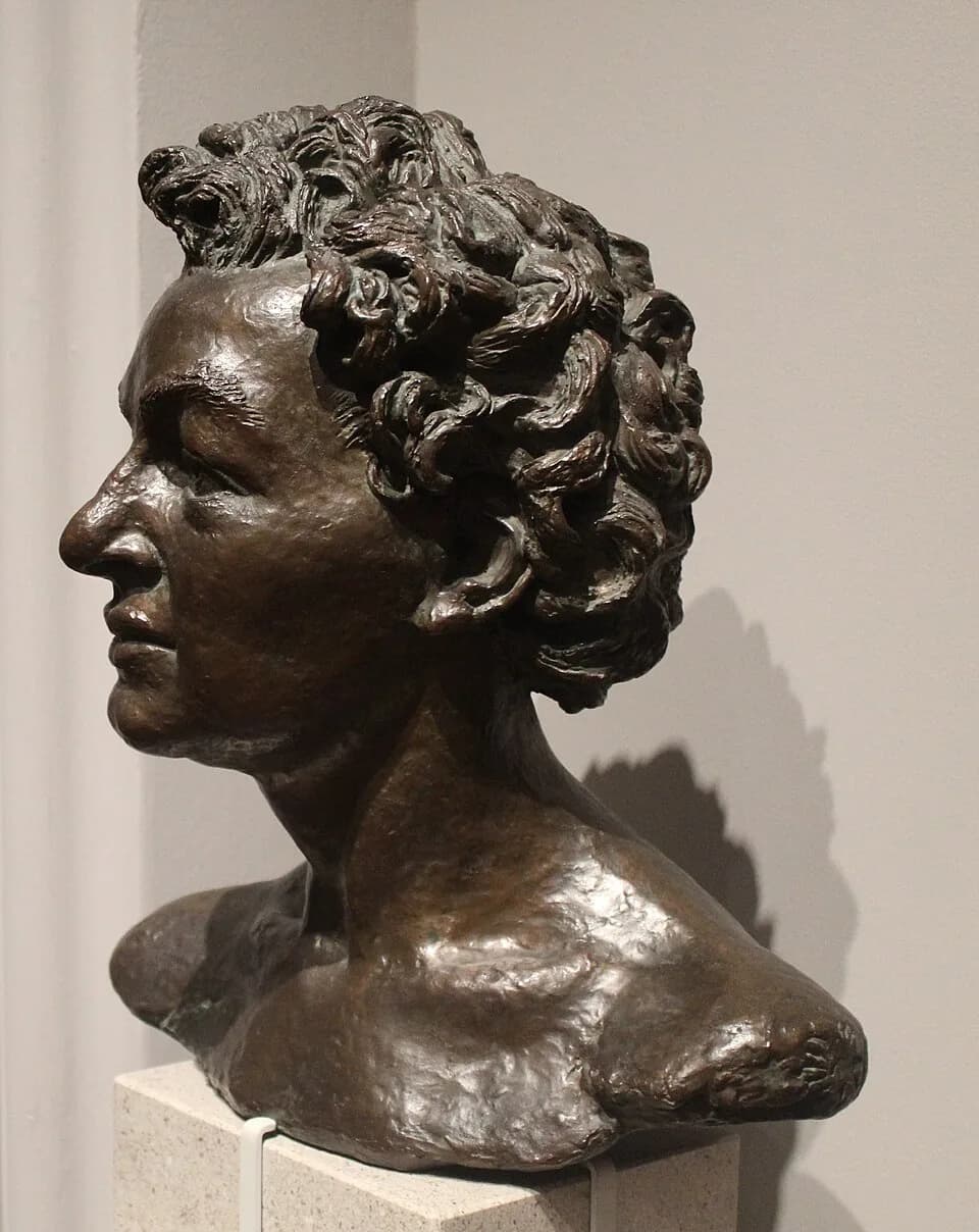 P. L. Travers - Bronze bust of P.L. Travers by Gertrude Hermes, National Portrait Gallery, London, dated about 1942with sittings taking place in New York
