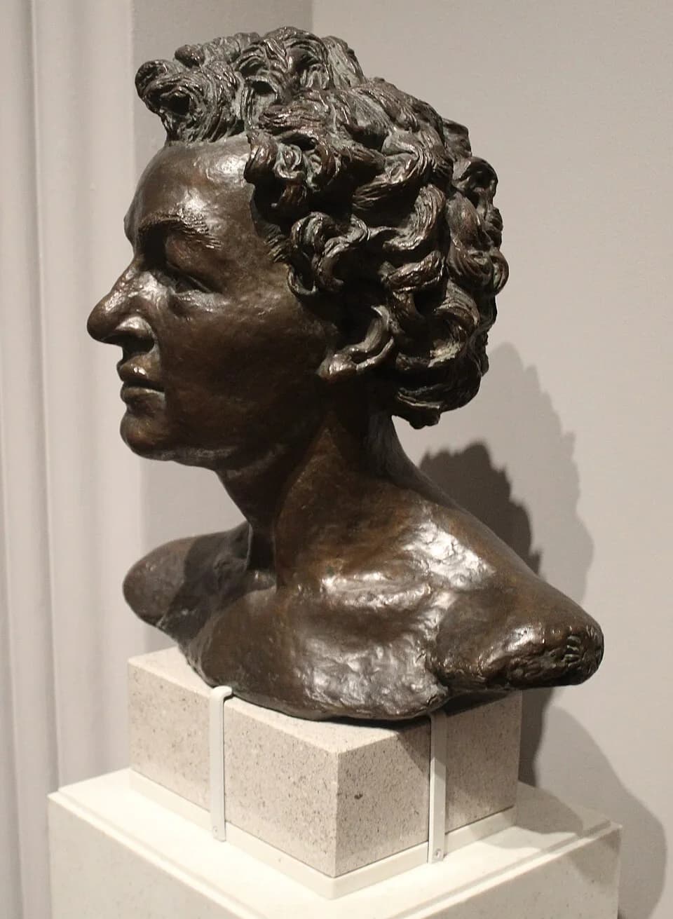 P. L. Travers - Bronze bust of P.L. Travers by Gertrude Hermes, National Portrait Gallery, London, dated about 1942with sittings taking place in New York