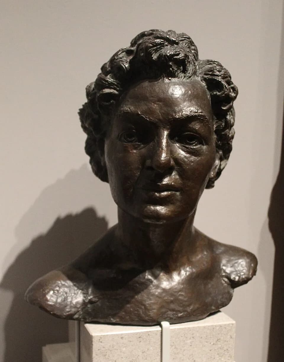 P. L. Travers - Bronze bust of P.L. Travers by Gertrude Hermes, National Portrait Gallery, London, dated about 1942with sittings taking place in New York