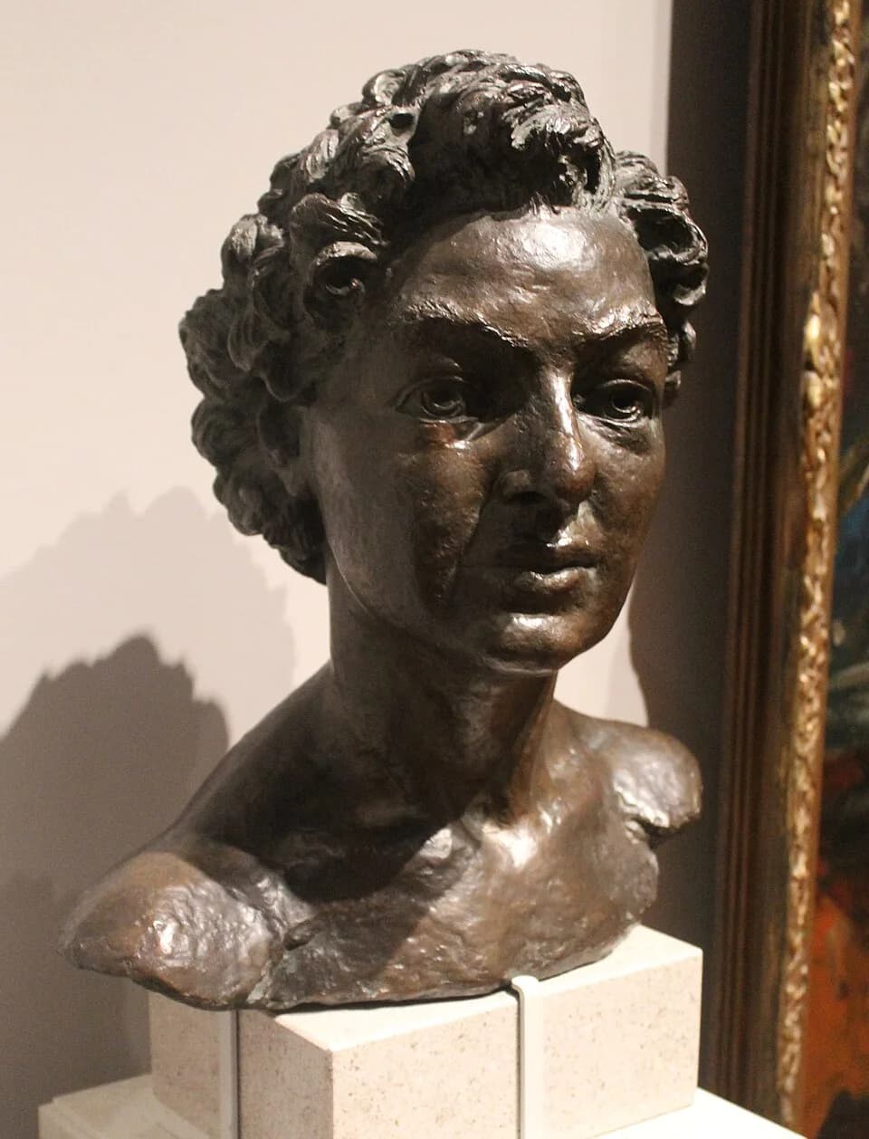 P. L. Travers - Bronze bust of P.L. Travers by Gertrude Hermes, National Portrait Gallery, London, dated about 1942with sittings taking place in New York