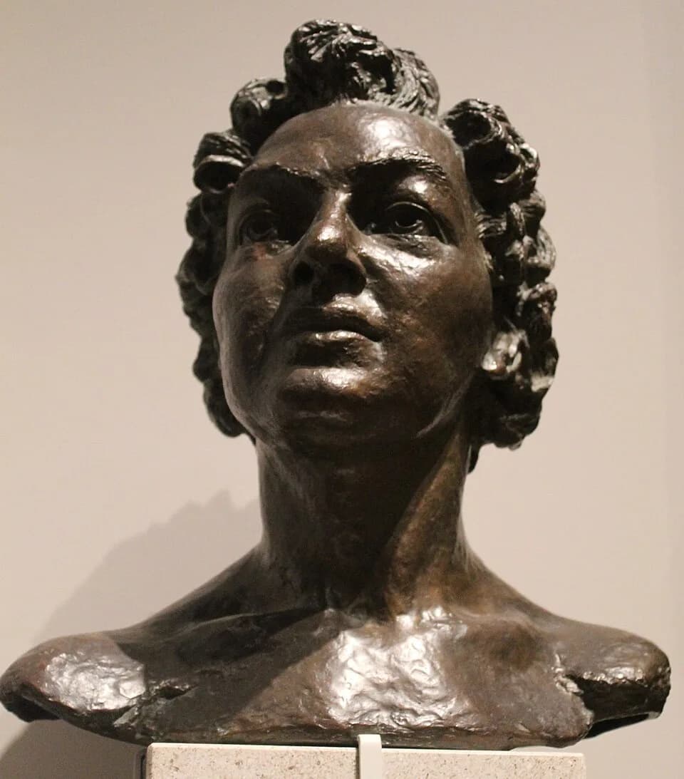 P. L. Travers - Bronze bust of P.L. Travers by Gertrude Hermes in the National Portrait Gallery, London