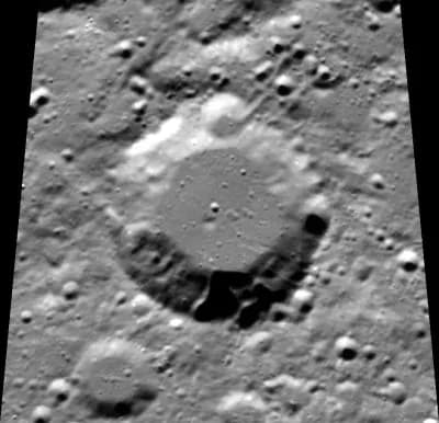 Corneille Heymans - Heymans far side lunar crater - Clementine image