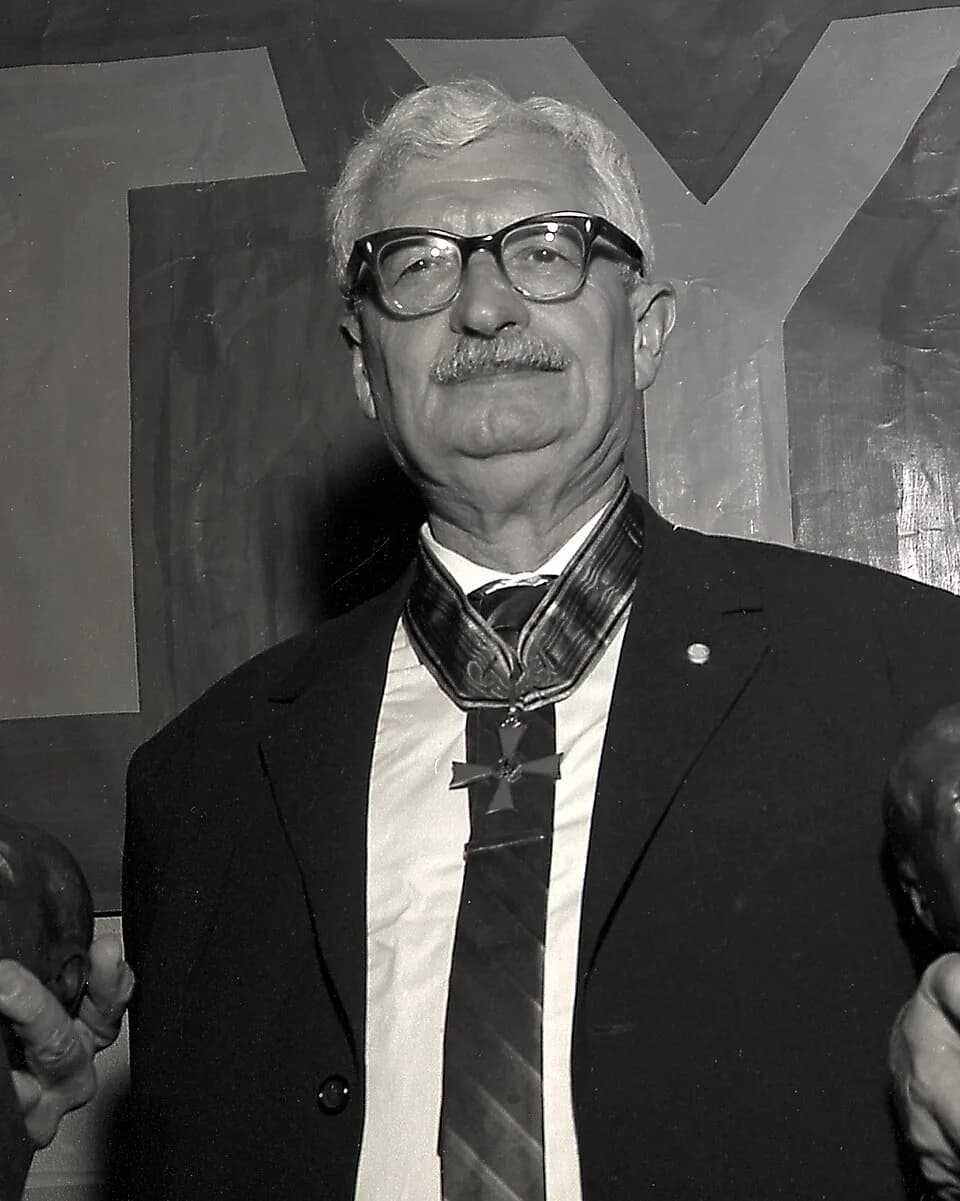 Hermann Oberth - Professor Oberth during the banquet hosted by the Alabama Section of the American Rocket Society (ARS), on October 19, 1961. The Oberth award was given for outstanding technical contr