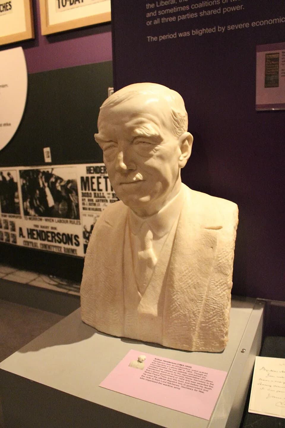 Arthur Henderson - Arthur Henderson PC (20 September 1863 – 20 October 1935) was a British iron moulder and Labour politician. He was the first Labour cabinet minister, the 1934 Nobel Peace Prize Laur