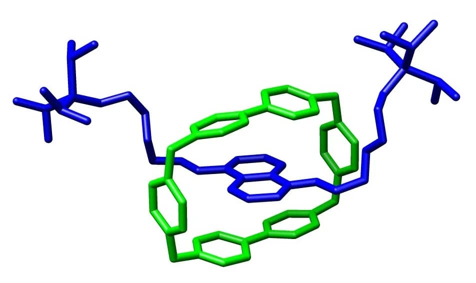 Fraser Stoddart - This is a picture generated from a crystal structure data reported by Jose A. Bravo, Francisco M. Raymo, J. Fraser Stoddart, Andrew J. P. White, and David J. Williams in the European