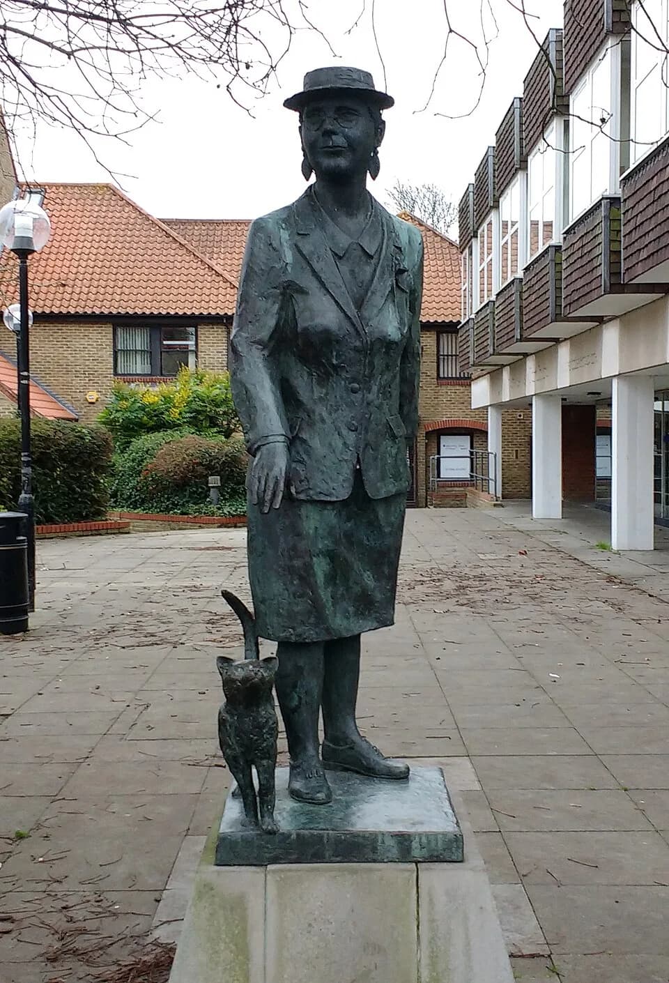 Dorothy L. Sayers - Bronze statue of Dorothy L. Sayers, by John Doubleday.  Located on Newland Street, Witham, England.