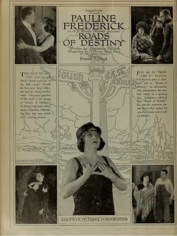 Frank Lloyd - Pauline Frederick in Roads of Destiny (1920) directed by Frank Lloyd
