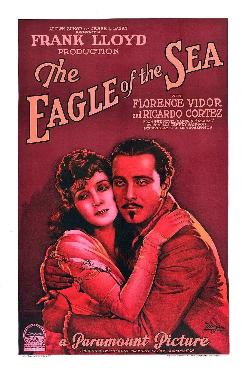 Frank Lloyd - Poster for the 1926 film The Eagle of the Sea.