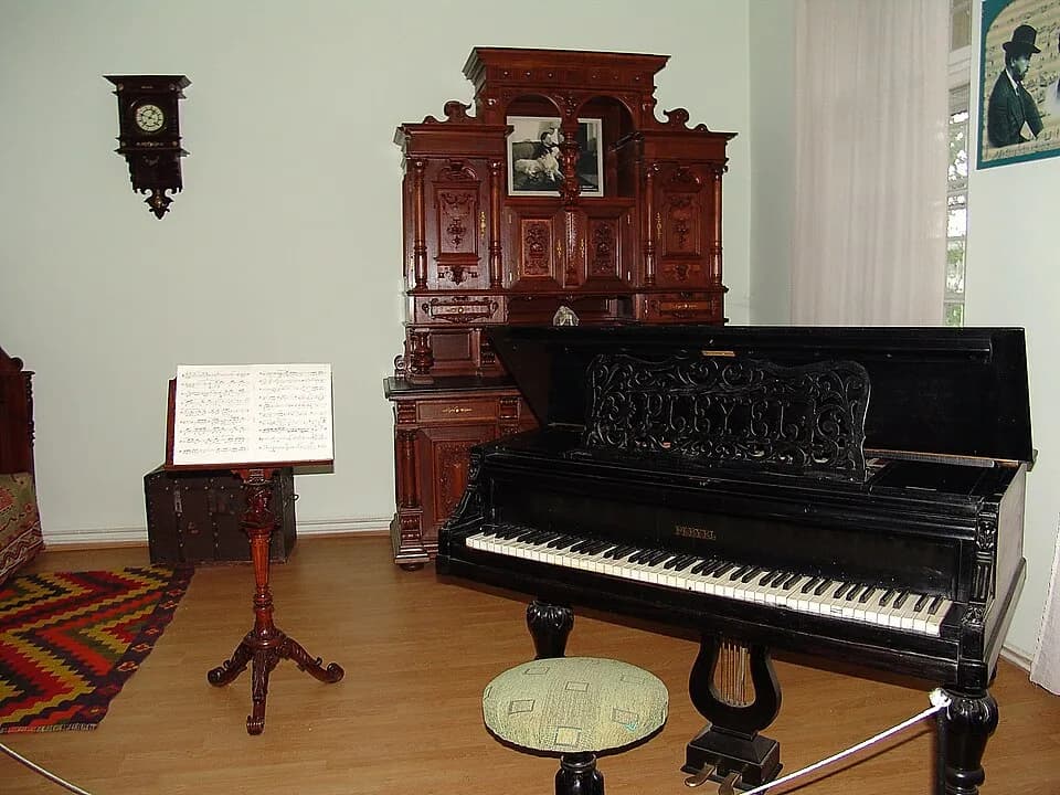 George Enesco - Muzeul „George Enescu" din Dorohoi, amenajat în casa  cumpărată în anul 1910 de Costache Enescu, tatăl compozitorului, inaugurat în anul 1957 şi reorganizat recent, expune obiecte şi d
