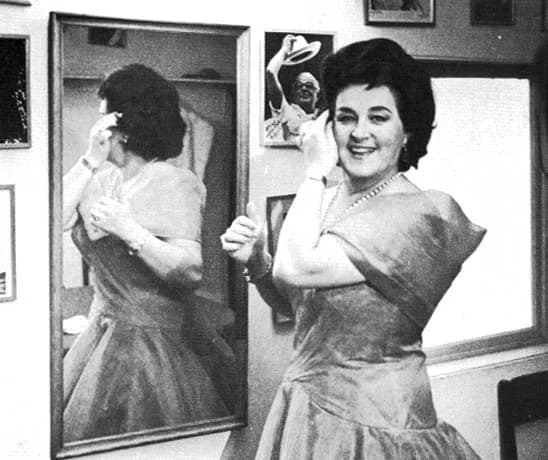 Birgit Nilsson - Swedish soprano Birgit Nilsson, behind the stage at Gröna Lund.