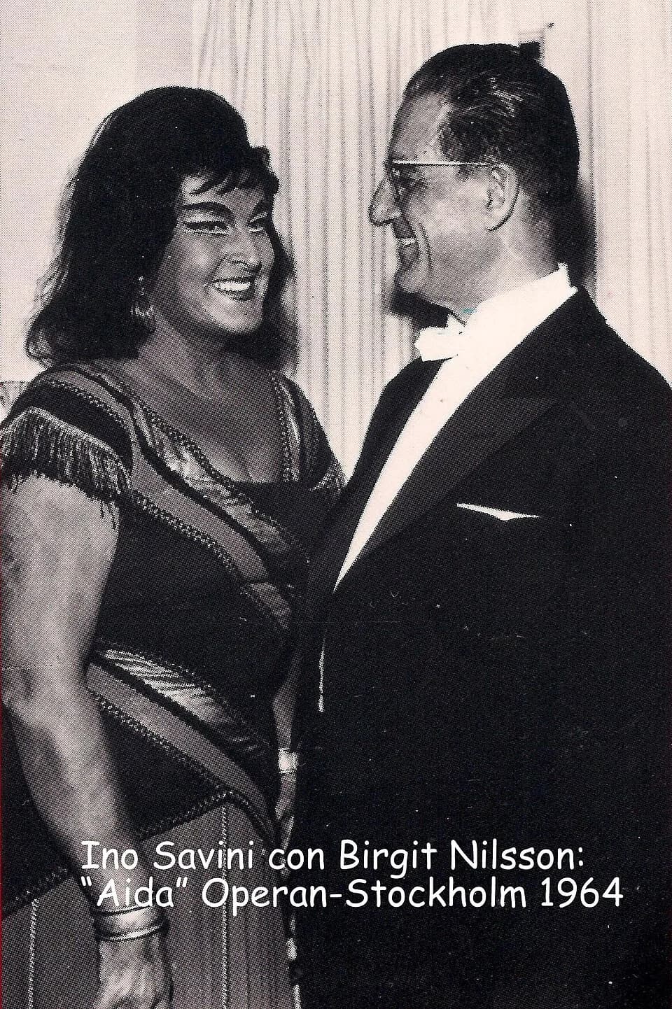 Birgit Nilsson - Conductor Ino Savini and soprano Birgit Nilsson, "Aida" by G. Verdi Stockholm-Operan 1964-05-31