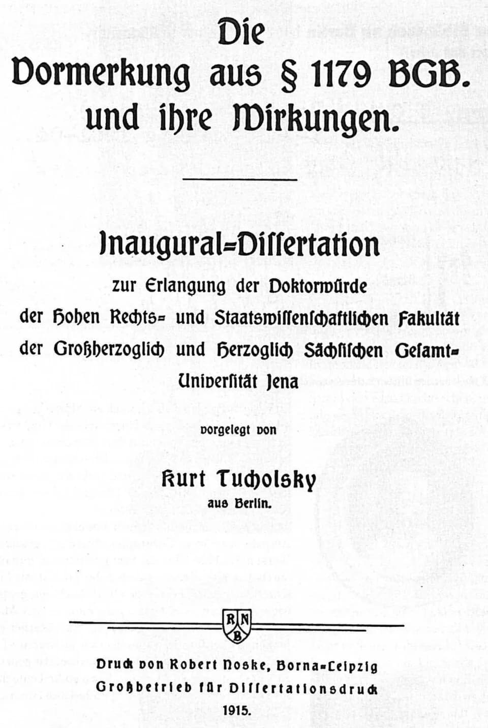 Kurt Tucholsky - from the German author Kurt Tucholsky