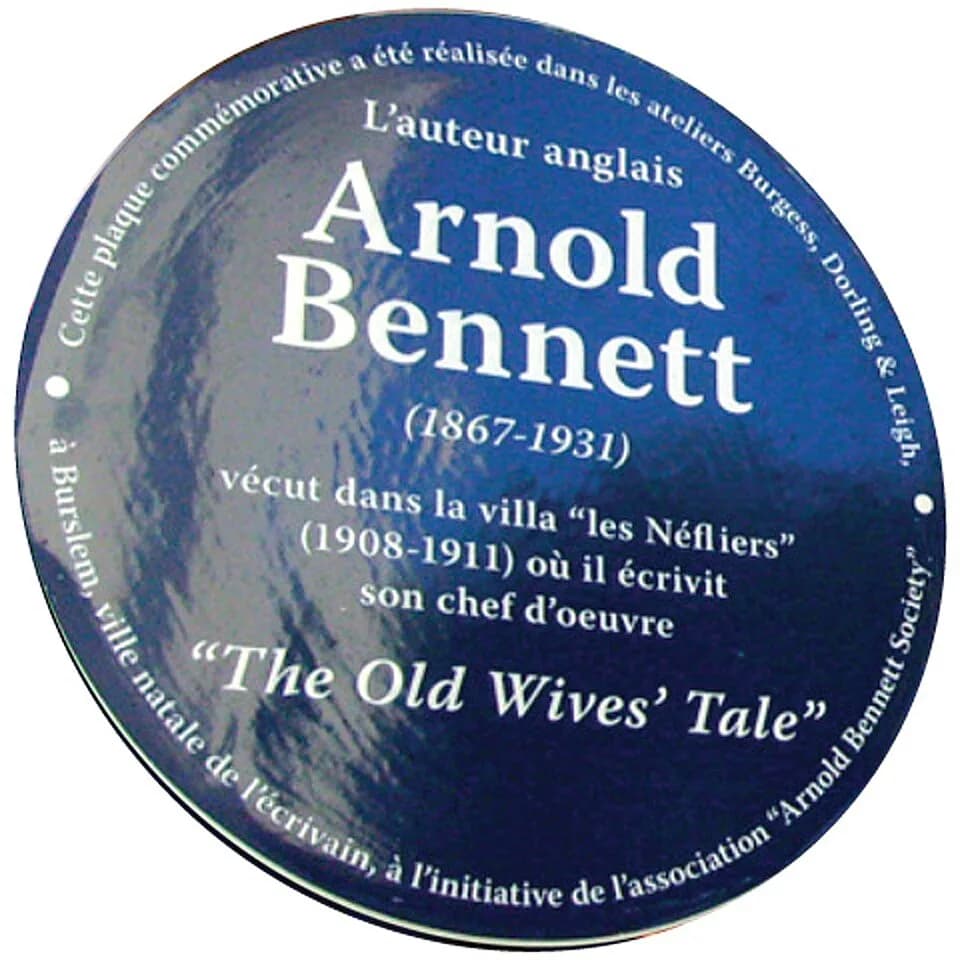Arnold Bennett - Commemorative plaque to the author Arnold Bennett in Fontainebleau