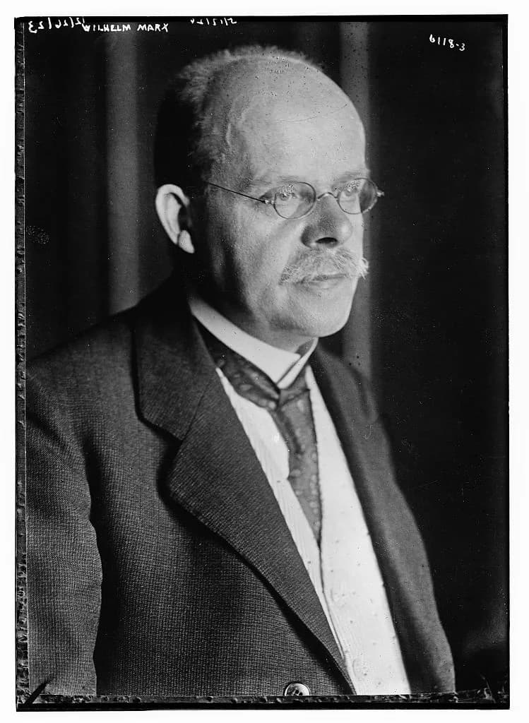 Wilhelm Marx - Chancellor of Germany Wilhelm Marx, (see mirror-inverted handwritten dates on the top: 5/12/24 12/26/23)
