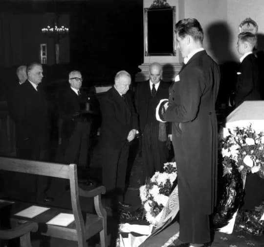 Risto Ryti - Funeral of Finland's president in the war years Risto Ryti 11 March 1956.