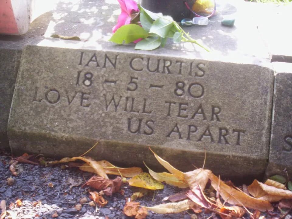 Ian Curtis - The memorial stone for Joy Division singer Ian Curtis in Macclesfield Cemetery.