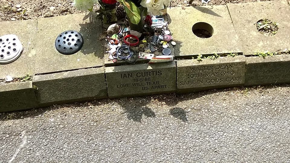Ian Curtis - Ian Curtis's memorial stone that replaced the original stone, stolen in 2008.